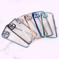 قاب شفاف ژله ای رنگی محافظ لنزدار iPhone 14