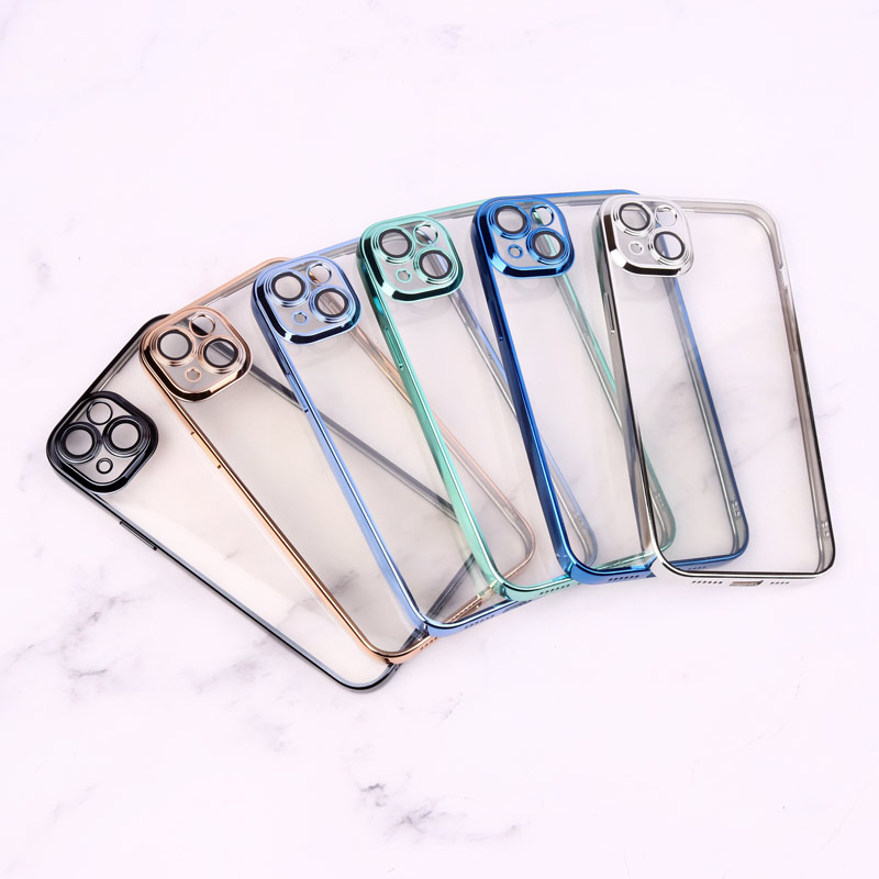 قاب شفاف ژله ای رنگی محافظ لنزدار iPhone 14 Plus