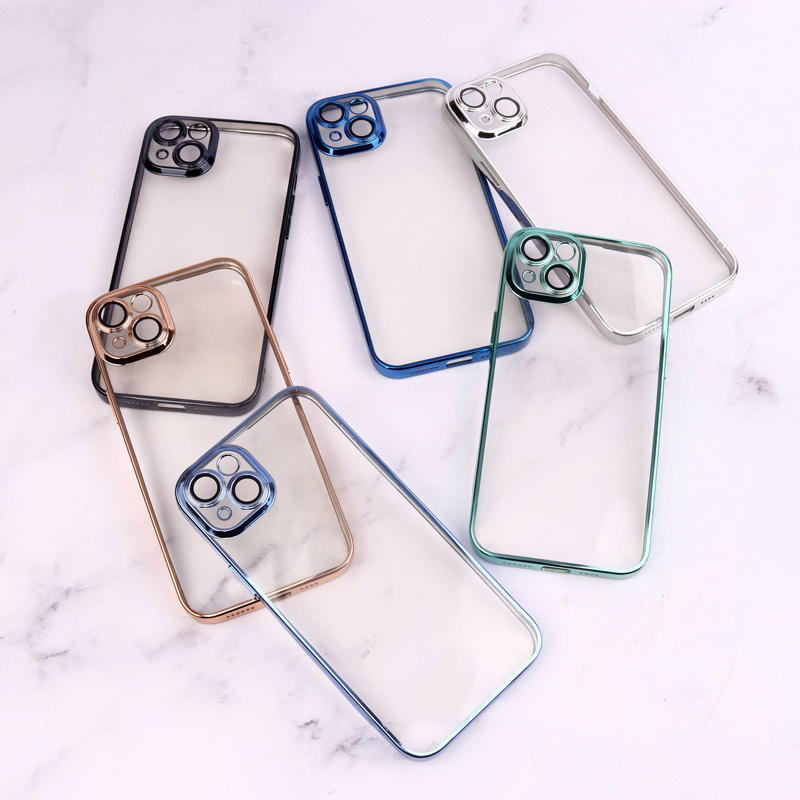 قاب شفاف ژله ای رنگی محافظ لنزدار iPhone 14 Plus