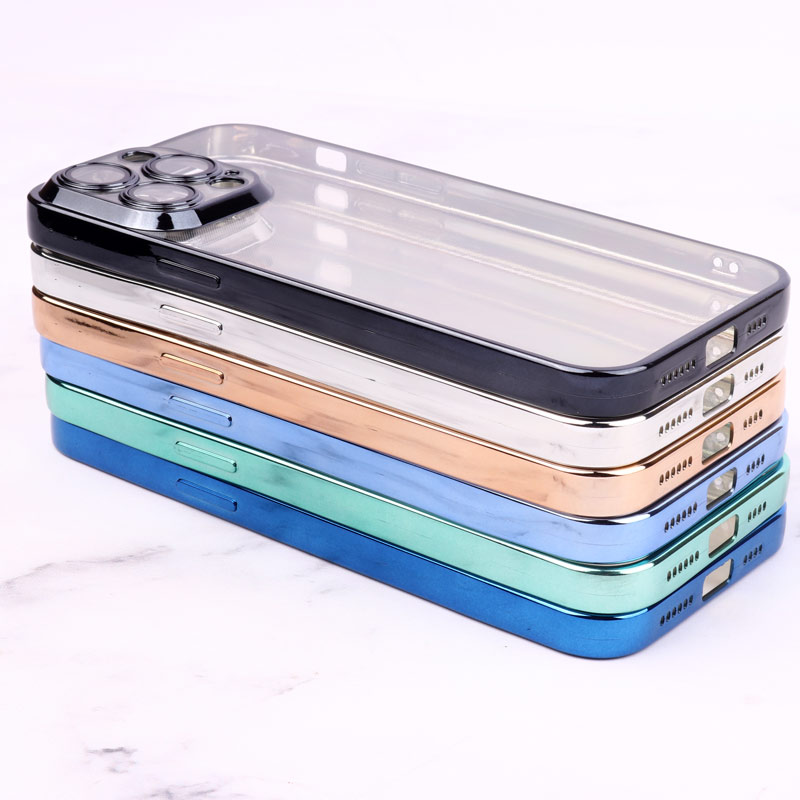 قاب شفاف ژله ای رنگی محافظ لنزدار iPhone 14 Pro Max