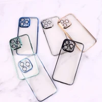 قاب شفاف ژله ای رنگی محافظ لنزدار iPhone 14 Pro Max