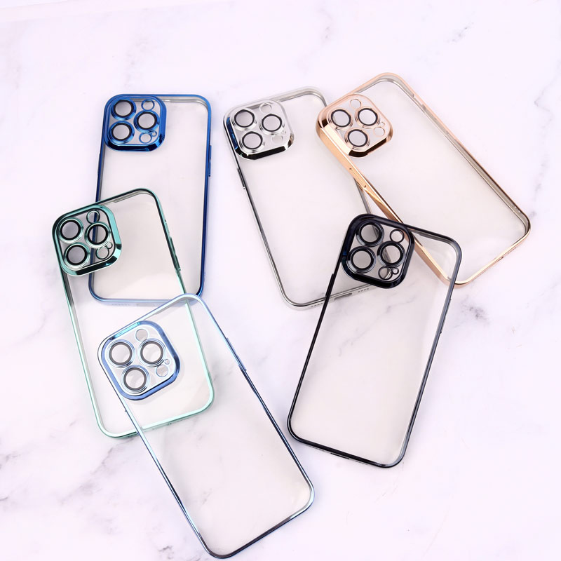 قاب شفاف ژله ای رنگی محافظ لنزدار iPhone 14 Pro Max