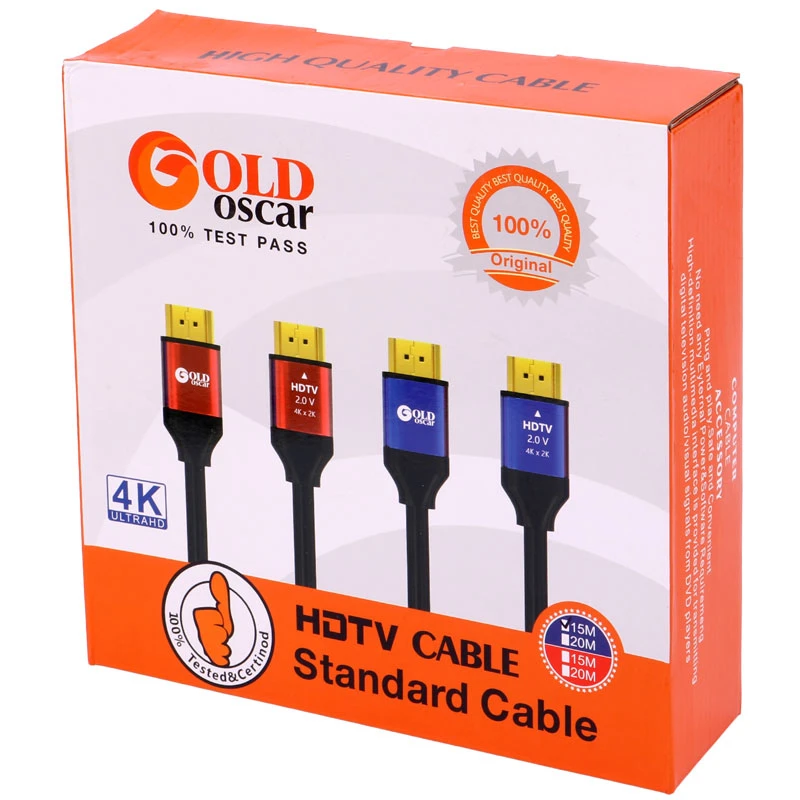 کابل HDMI v2.0 4K گلد اسکار Gold Oscar طول 15 متر