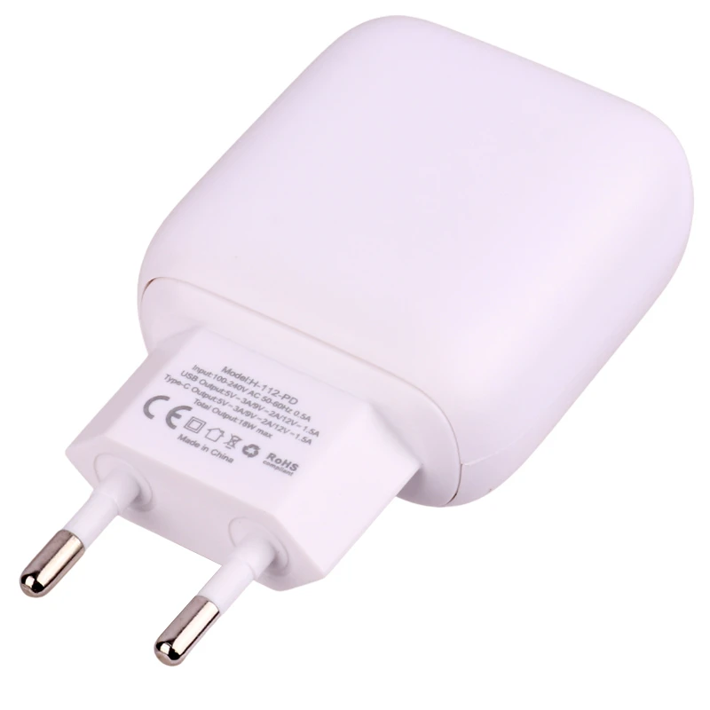 شارژر دیواری 18 وات هیسکا H112-PD QC3 PD 3A + کابل آیفونی