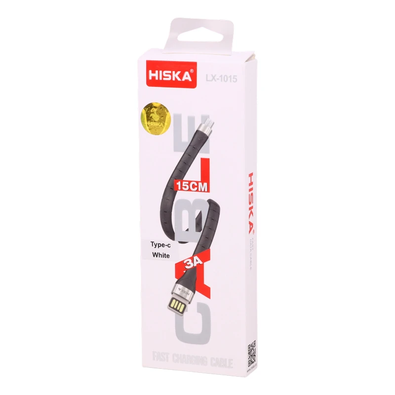 کابل کوتاه تایپ سی فست شارژ 3 آمپر هیسکا LX-1015 طول 15 سانتی متر