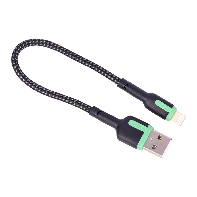 کابل کوتاه لایتنینگ فست شارژ 3 آمپر هیسکا LX-1020 طول 20 سانتی متر