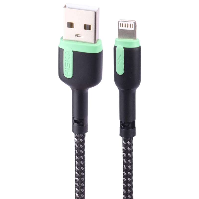 کابل کوتاه لایتنینگ فست شارژ 3 آمپر هیسکا LX-1020 طول 20 سانتی متر