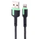 کابل کوتاه لایتنینگ فست شارژ 3 آمپر هیسکا LX-1020 طول 20 سانتی متر