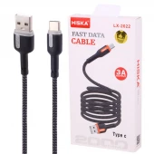 کابل تایپ سی فست شارژ 3 آمپر هیسکا LX-2022 طول 2 متر