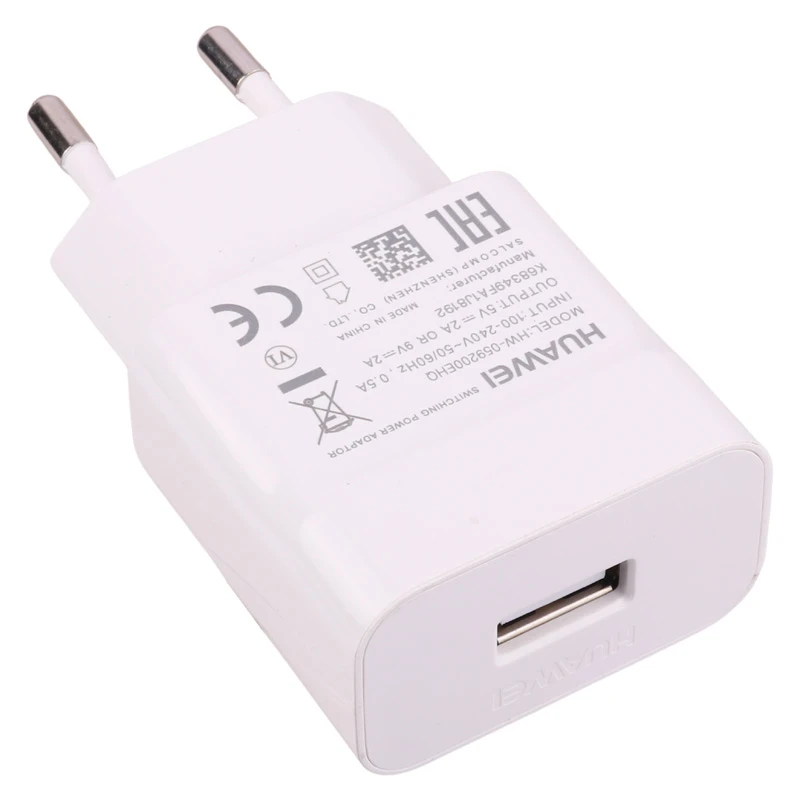 شارژر دیواری 18 وات هواوی HW-059200EHQ 2A + کابل تایپ سی شرینک