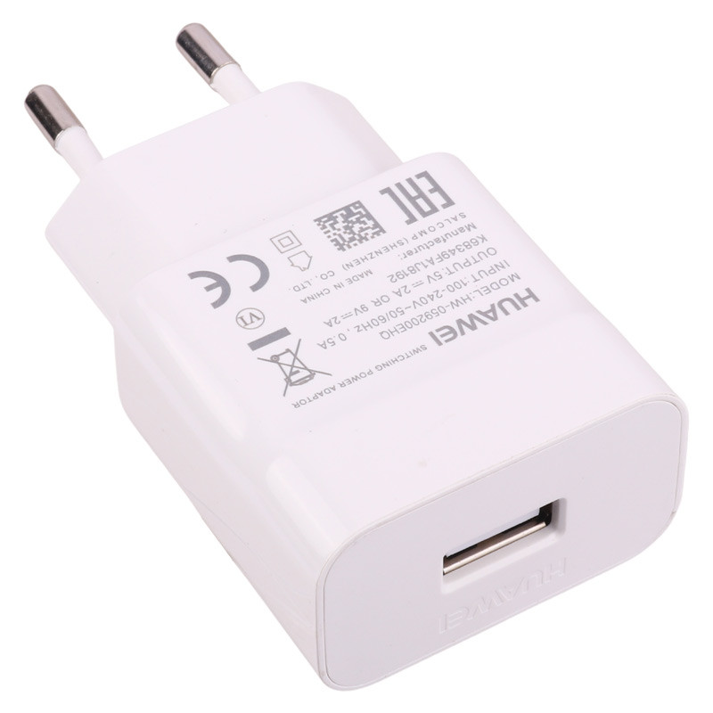 شارژر دیواری فست شارژ Huawei HW-059200EHQ 2A 18W + کابل تایپ سی شرینک