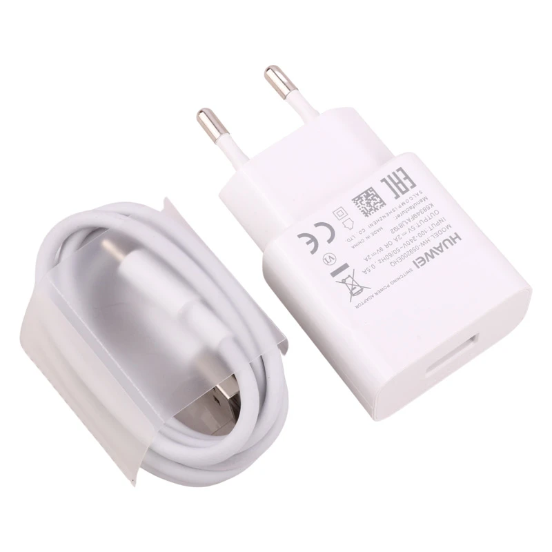 شارژر دیواری 18 وات هواوی HW-059200EHQ 2A + کابل تایپ سی شرینک