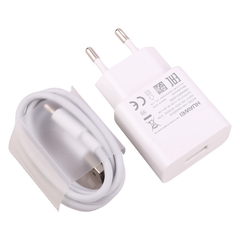شارژر دیواری فست شارژ Huawei HW-059200EHQ 2A 18W + کابل تایپ سی شرینک