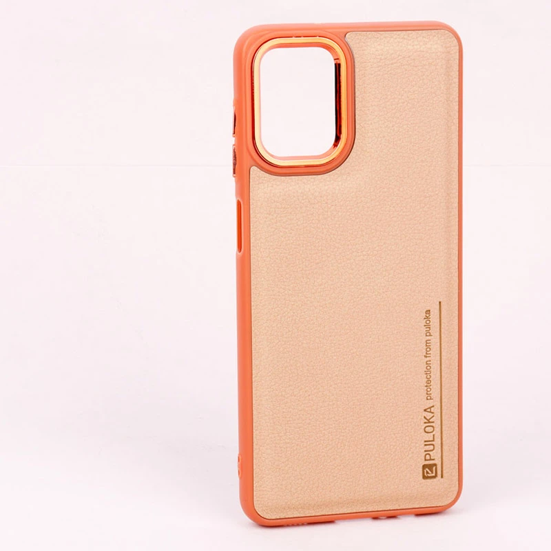 قاب چرمی Puloka سامسونگ Galaxy A12 متال ایرون
