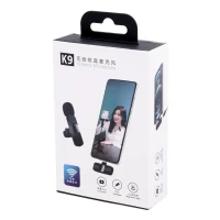 میکروفون یقه ای بی سیم K9 + تبدیل Type-C to Lightning