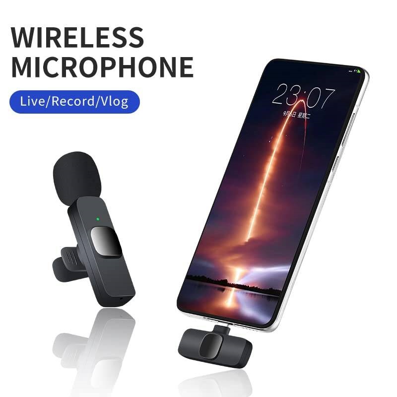 میکروفون یقه ای بی سیم K9 + تبدیل Type-C to Lightning