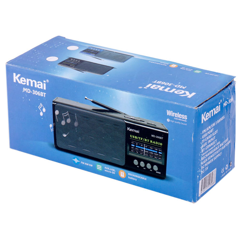 رادیو اسپیکر بلوتوثی رم و فلش خور Kemai MD-306BT