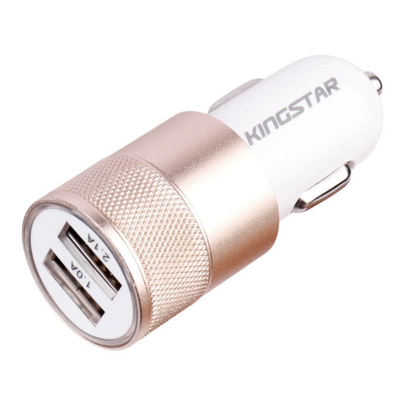 شارژر فندکی KingStar K Box50 2.1A 10.5W + هولدر + کابل 3 سر