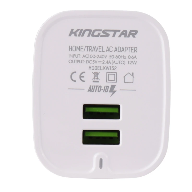 شارژر دیواری 12 وات کینگ استار KW152 2.4A