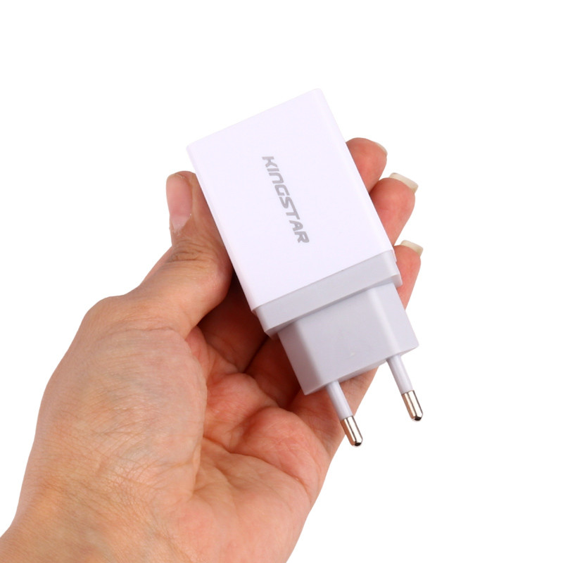 شارژر دیواری KingStar KW155 i 2Port 2.4A 12W + کابل آیفونی
