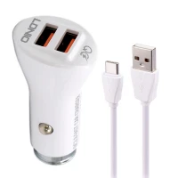 شارژر فندکی فست شارژ Ldnio C511Q 3A QC3.0 36W + کابل تایپ سی