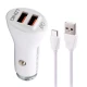 شارژر فندکی فست شارژ Ldnio C511Q 3A QC3.0 36W + کابل تایپ سی