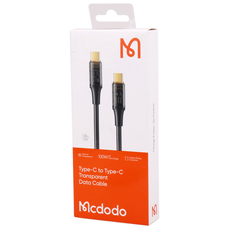کابل تبدیل فست شارژ Mcdodo CA-2112 Type-C to Type-C 5A PD 100W 1.8m