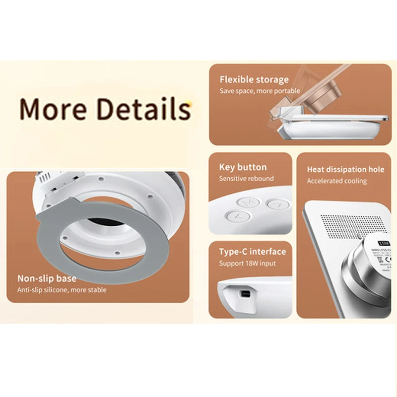 شارژر بی سیم و چراغ رومیزی Mcdodo CH-1610 15W