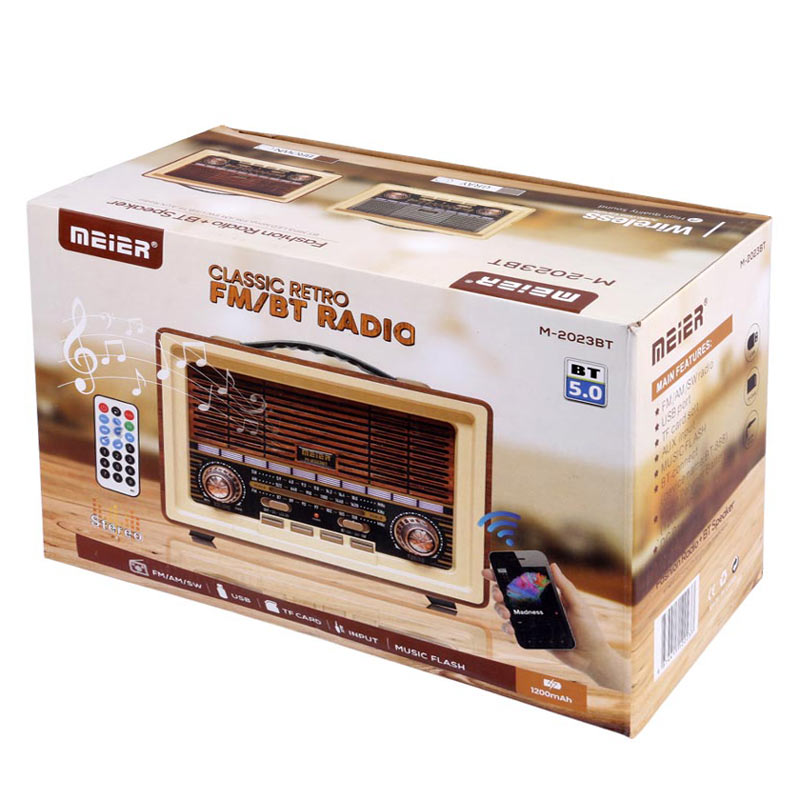 رادیو اسپیکر بلوتوثی رم و فلش خور Meier M-2023BT + ریموت کنترل