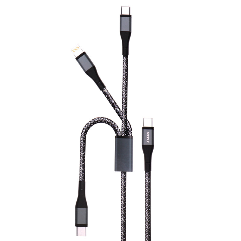 کابل 3 سر فست شارژ Nitu NC206G PD 1.2m