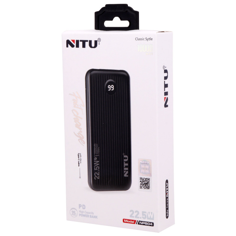 پاور بانک فست شارژ 10000 نیتو Nitu NPB04 QC PD 22.5W