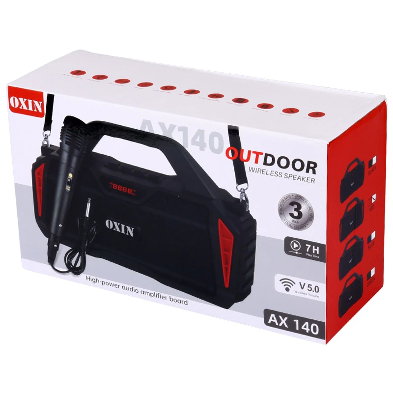 اسپیکر بلوتوثی رم و فلش خور Oxin AX140 + میکروفون