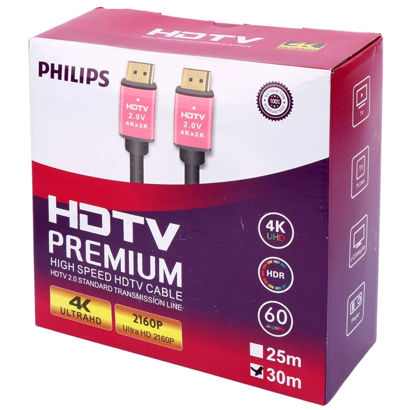 کابل HDMI v2.0 4k فیلیپس Philips طول 30 متر