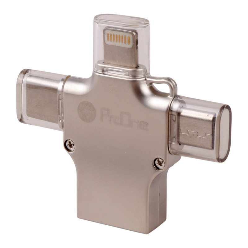 تبدیل ProOne PCO04 OTG USB To MicroUSB / Lightning / Type-C