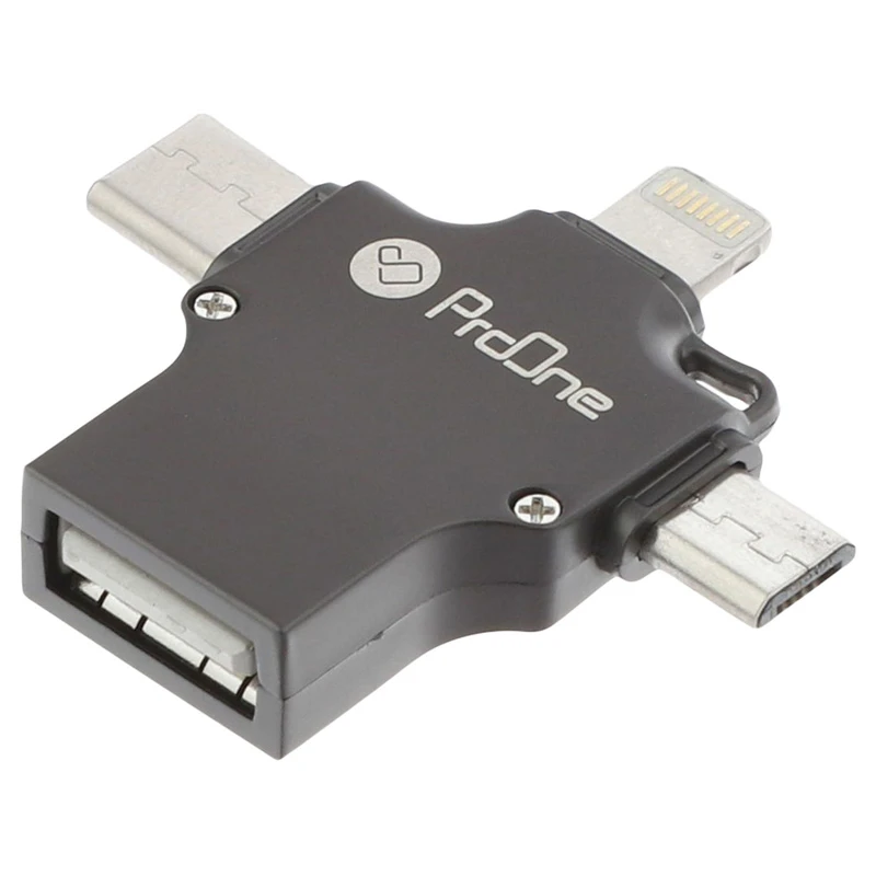تبدیل ProOne PCO04 OTG USB To MicroUSB / Lightning / Type-C