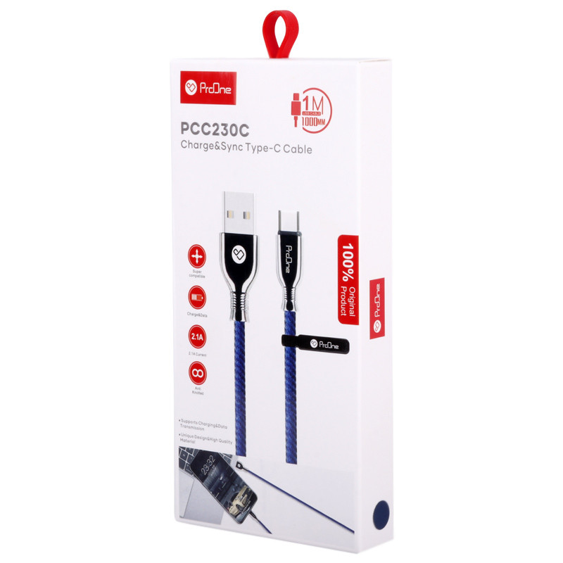 کابل تایپ سی ProOne PCC230C 2.1A 1m