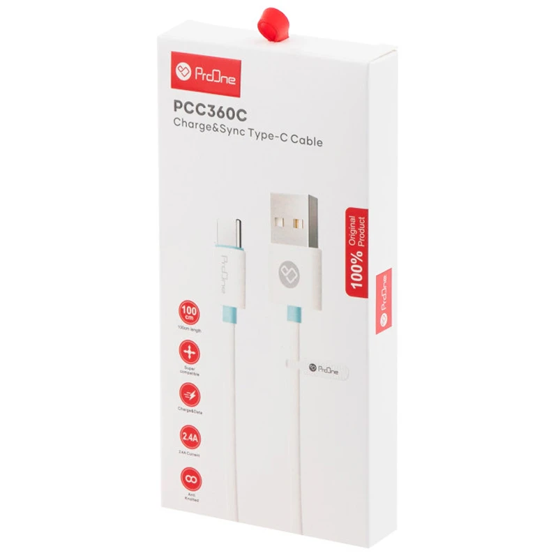 کابل تایپ سی 2.4 آمپر پرووان PCC360C طول 1 متر