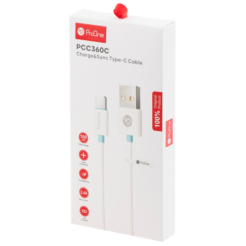 کابل تایپ سی ProOne PCC360C 2.4A 1m