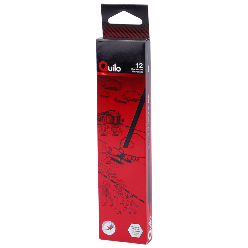 مداد مشکی کوییلو Quilo 634001 بسته 12 عددی