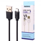 کابل میکرو یو اس بی فست شارژ ریمکس V8-04 طول 1 متر
