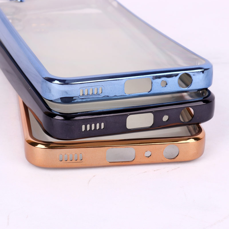 قاب ساده شفاف دور رنگی محافظ لنزدار Samsung Galaxy A03 Core