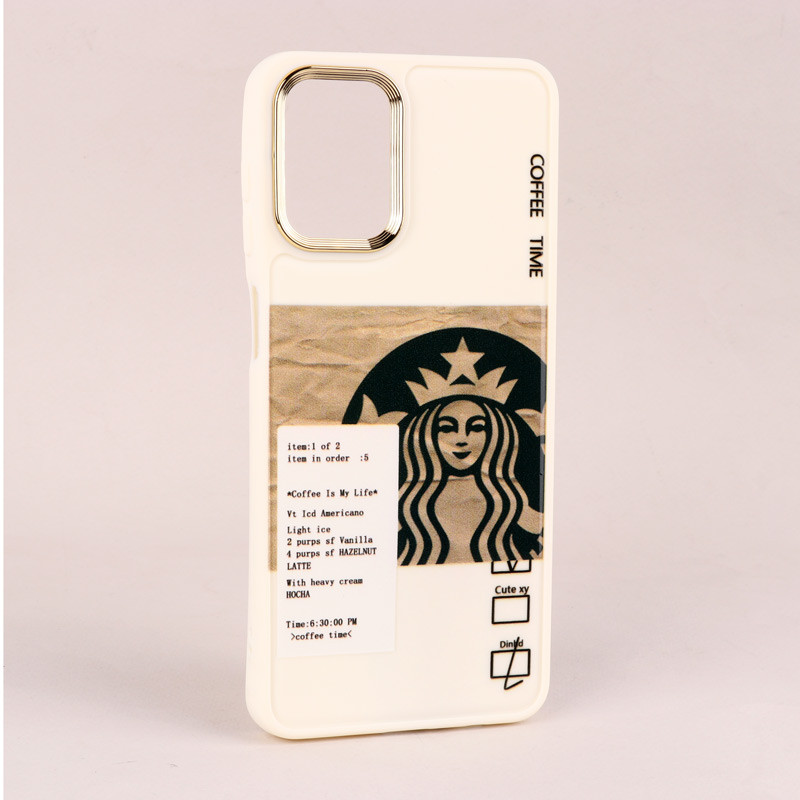 قاب طرحدار Starbucks دور لنز فلزی Samsung Galaxy A12