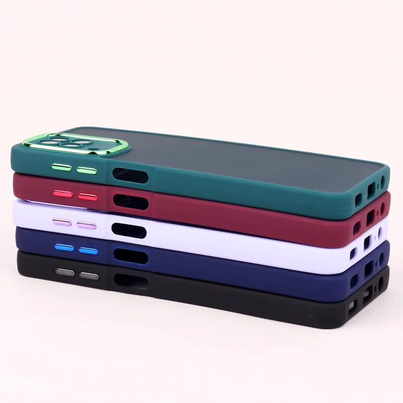 قاب PC سامسونگ Galaxy A12 متال ایرون پشت مات محافظ لنزدار