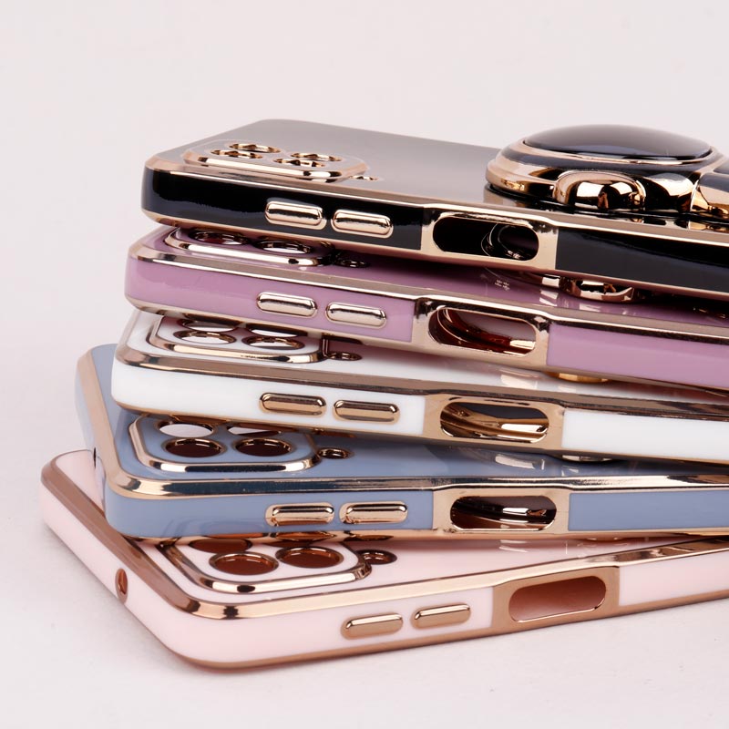 قاب براق My Case استند آدمکی محافظ لنزدار Samsung Galaxy A12