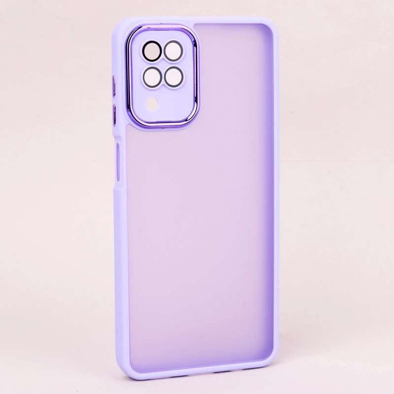 قاب PC سامسونگ Galaxy A12 متال ایرون پشت مات محافظ لنزدار