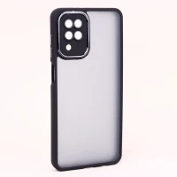 قاب PC سامسونگ Galaxy A12 متال ایرون پشت مات محافظ لنزدار