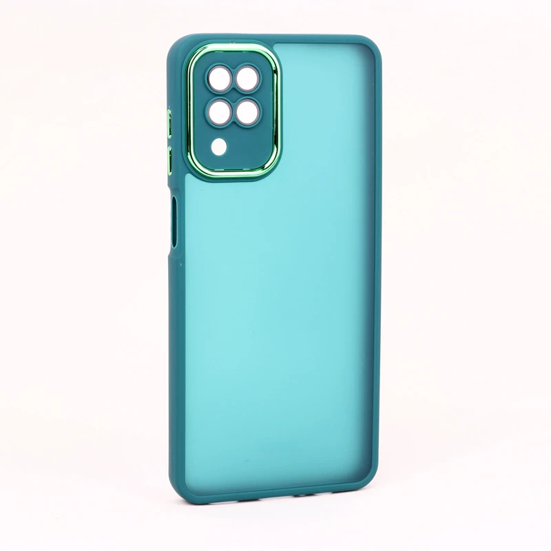 قاب PC سامسونگ Galaxy A12 متال ایرون پشت مات محافظ لنزدار