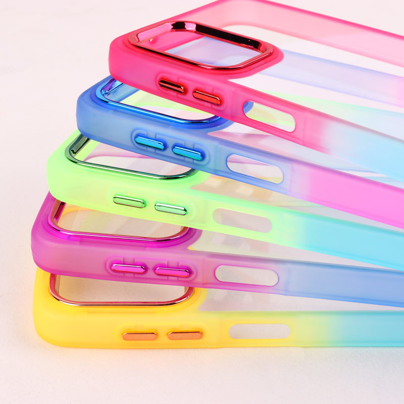 قاب PC شفاف متال ایرون دو رنگ Samsung Galaxy A12