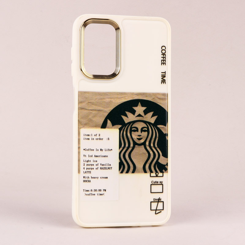قاب طرحدار Starbucks دور لنز فلزی Samsung Galaxy A13 4G