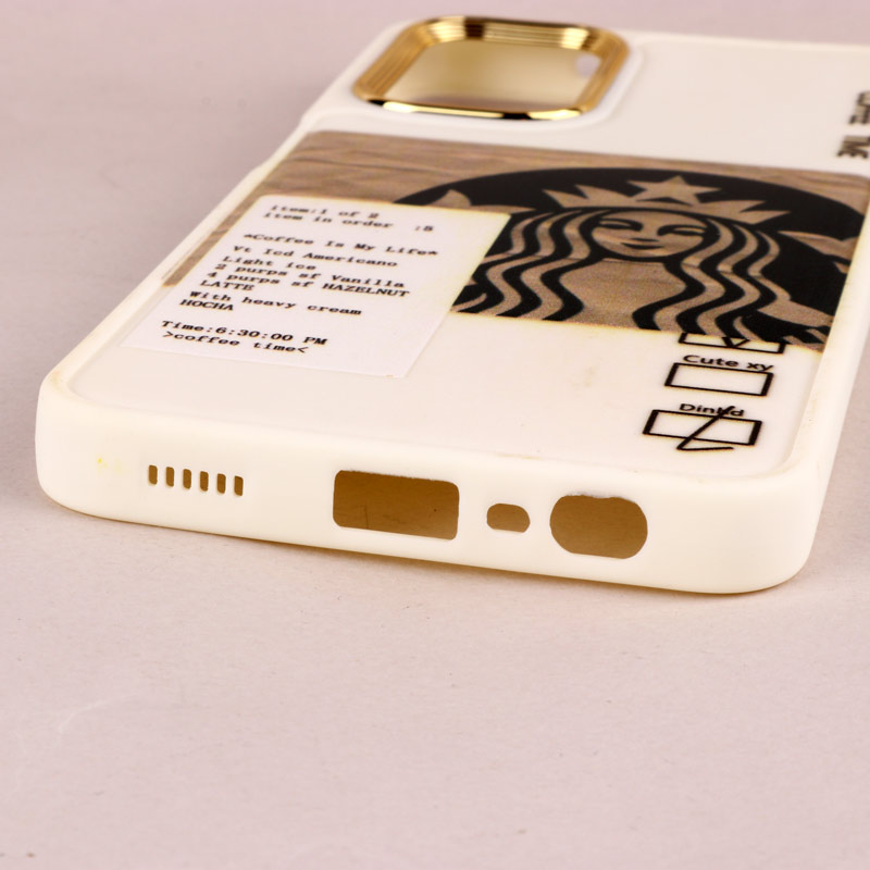 قاب طرحدار Starbucks دور لنز فلزی Samsung Galaxy A13 4G